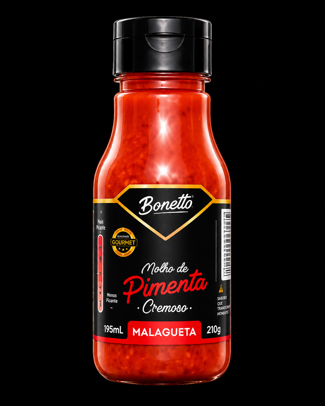 Molho Bonetto Malagueta em composição gastronômica